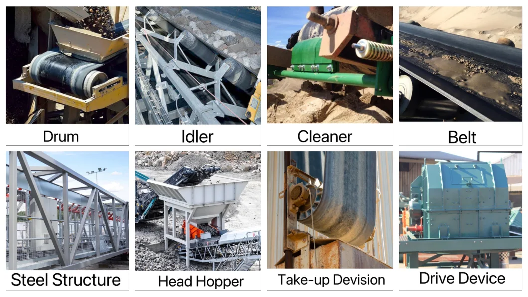 Horizontal Long-Distance Belt Conveyor System for Downhole Mining/Power Plant/Cement/Port/Chemical