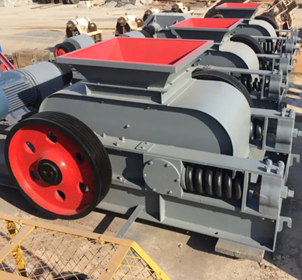 Quartz Smooth Double Roller Crusher Making Sand blue Yellow Iron Grey，crusher for coal with two rollers