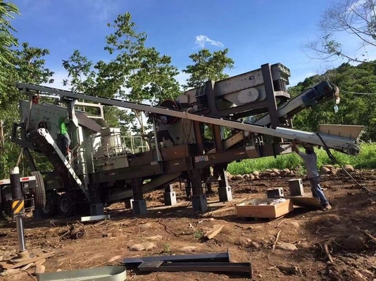 100 TPH KE600 Portable Crushing And Screening Plants Small Movable Stone Crusher