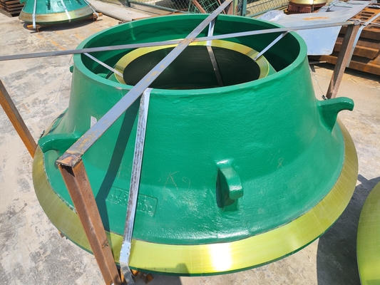 Mn18cr2 CH430 Cone Crusher Bowl Liner , Feed Cone Mining Crusher Wear Parts
