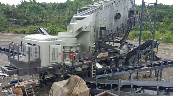 50 - 300 TPH Mobile Crusher Machine Screening Mine Cone Crusher 245mm Feeding Size