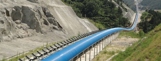 Automatic Moving Inclined Aggregate Conveyor Belt Long Distance Mining Ore Sand