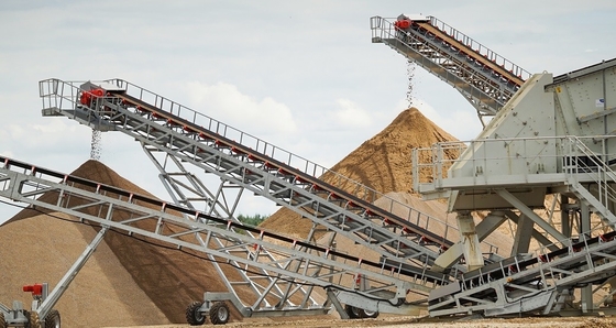 Fixed Tripper V Shaped Belt Conveyor Coal Clay Movable Height Adjustable
